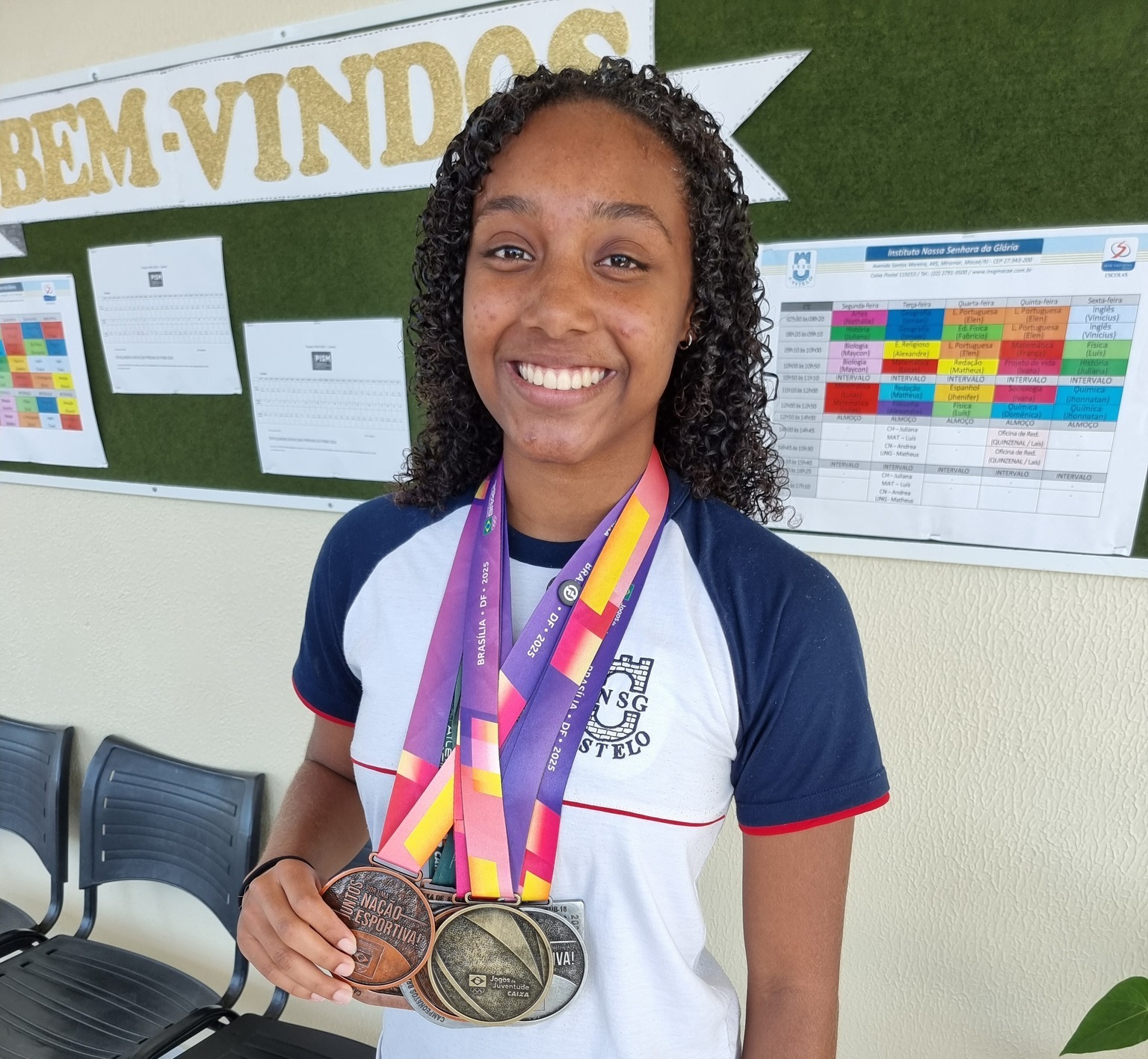 Aluna de Macaé, Luiza Teixeira conquista quatro medalhas nos Jogos da Juventude 2025