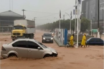 Chuvas intensas causam danos em Itaperuna e mantêm aulas suspensas