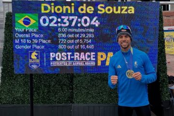 Dioni Miranda, atleta de São João da Barra, brilha na 130ª Maratona de Boston