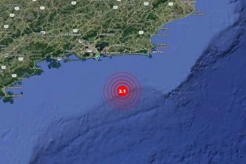 Novo tremor de terra é registrado no mar da Região dos Lagos