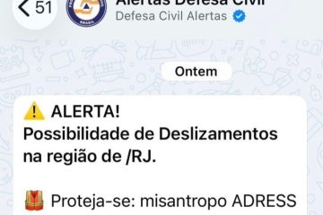 Alerta estranho em celulares leva Defesa Civil a suspeitar de ataque hacker
