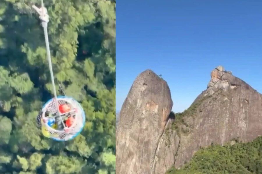 Três escaladores são resgatados na Pedra do Frade e a Freira no Sul Capixaba