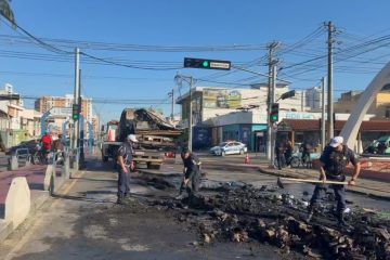Acidente em Campos dos Goyatacazes provoca longo congestionamento e complica trânsito