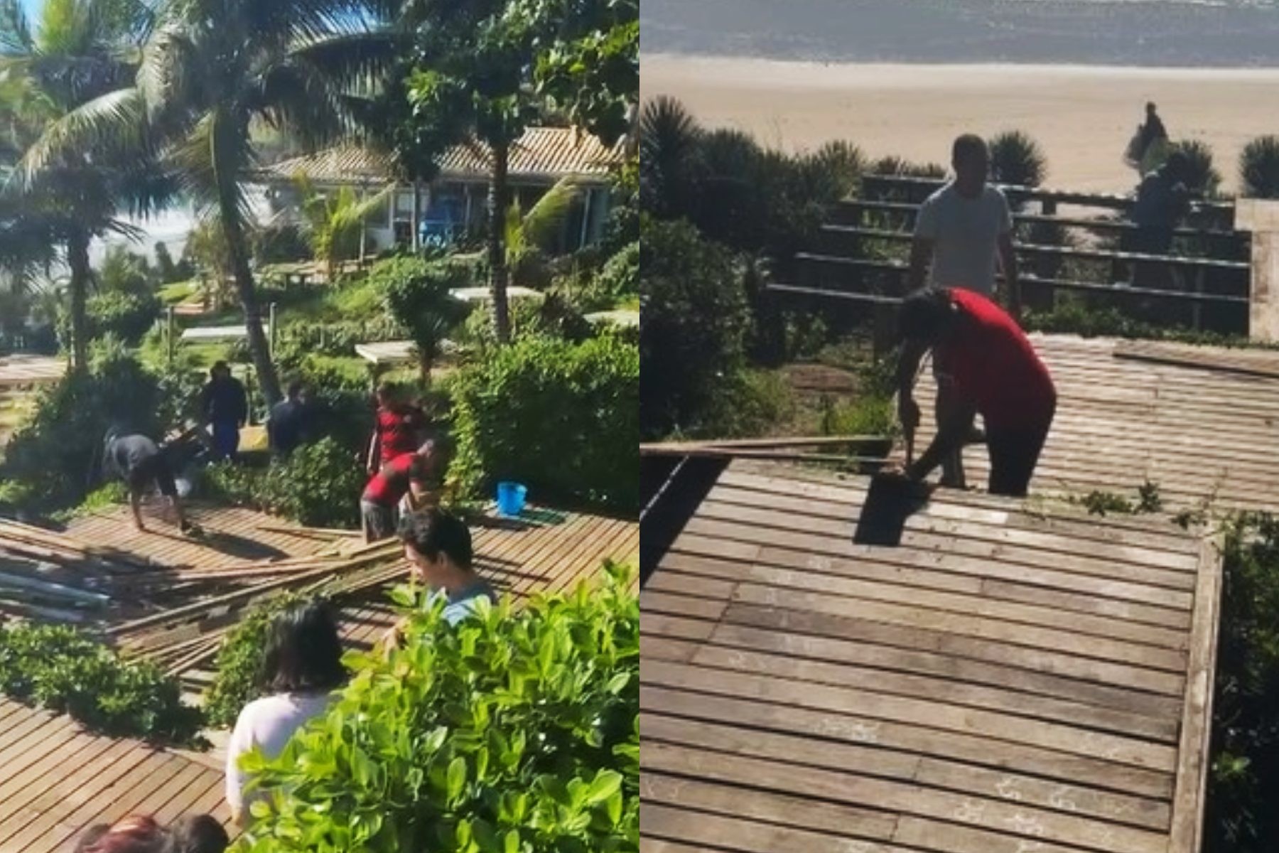 Após decisão da Justiça, estruturas irregulares são retiradas da Praia Brava, em Búzios